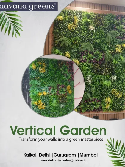 A closer look at a custom vertical garden design. We mix different shades of green, yellow, and purple foliage to create depth and visual interest, turning a simple wall into a work of art.
