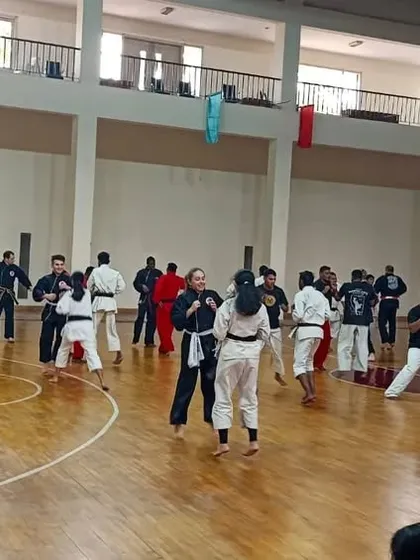 During a workshop at the UWMAF World Championship. We are always learning and refining our understanding of Shinkali and other arts.