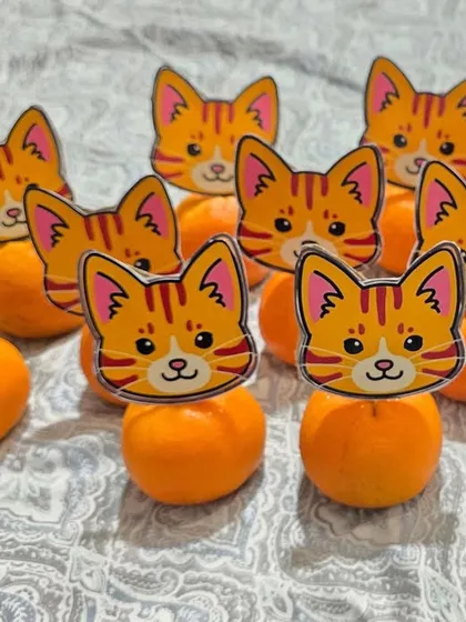 "Ek tha tiger"... and now there are many! These cute tiger-faced oranges are a fun and healthy part of our popular party snacks setup.