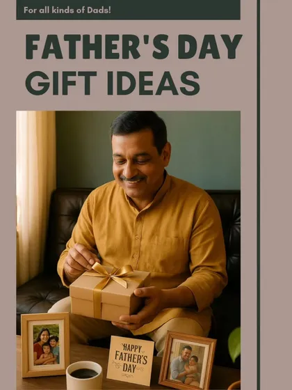 My Father's Day gift guide is here to help you find the perfect present for every kind of dad. This image shows a happy father opening a thoughtfully chosen gift.