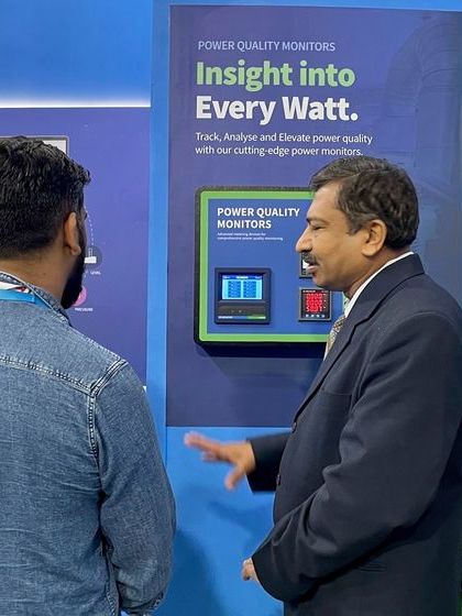My team engaging with visitors at the EL-Asia Expo. We discussed how our power quality monitors and multifunctional meters provide deep insights into energy consumption.