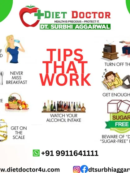 These are tips that work. I guide my clients to stay hydrated, never miss breakfast, get enough sleep, and be mindful of "diet" or "sugar-free" foods that can be misleading.