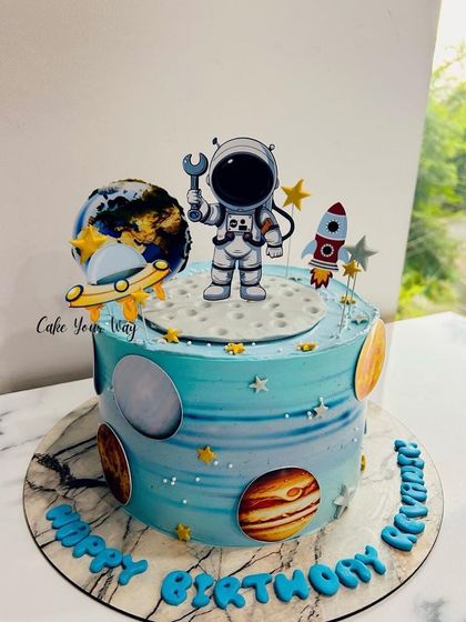 Blast off into birthday fun with this awesome space-themed cake.