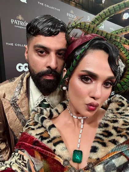 A selfie of Neha Singh at the GQ event, showing a close-up of the 1920s-inspired finger wave hairstyle I created. This style requires precision and a good understanding of period looks.