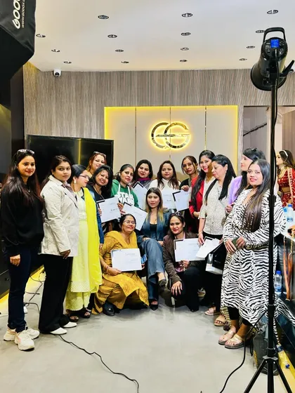 A group photo from our makeup workshop. It's amazing to see so many passionate learners in one room.