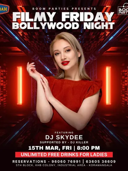 Poster for a "Filmy Friday" Bollywood night at Baadshah. I regularly play at some of the most happening clubs in the city.