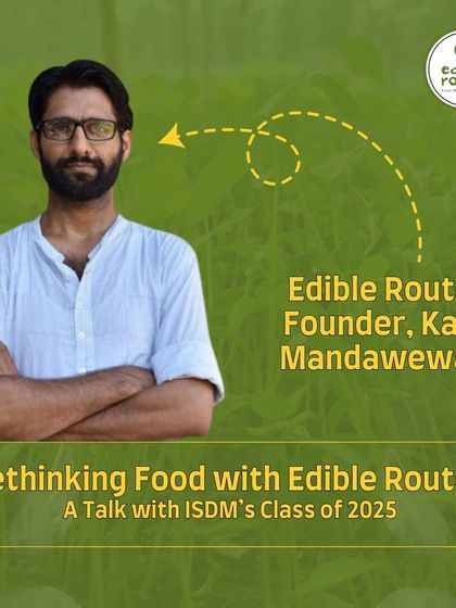 I had the honor of speaking to the Class of 2025 at the Indian School of Development Management (ISDM), sharing my journey and vision for rethinking our food systems.