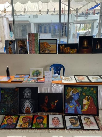 The full display of my work at the Ganesha Festival cultural event.