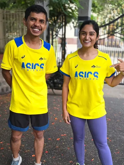 Another shot of our top finishers from the TCS 10K, proudly wearing their running gear from Asics. Their success is a testament to their hard work and our structured training program.