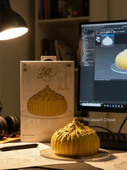 My 3D Modak cake, inspired by the Google Gemini AI image. This was a fun challenge, creating a sculpted cake that looks just like the beloved festive sweet.