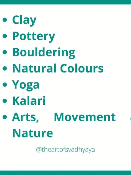 Kalaripayattu is one of the foundational movement arts we offer at Svadhyaya. We believe in a holistic approach, where this traditional martial art complements other practices like yoga and bouldering for complete well being.