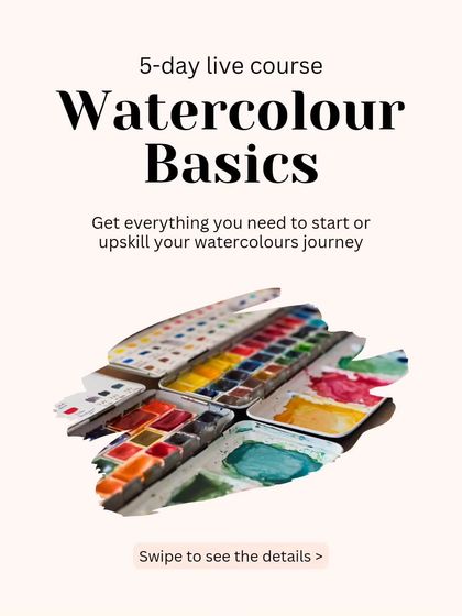 This course gives you everything you need to start or upskill your watercolor journey. I share all the tips and tricks I've learned as a self taught artist.