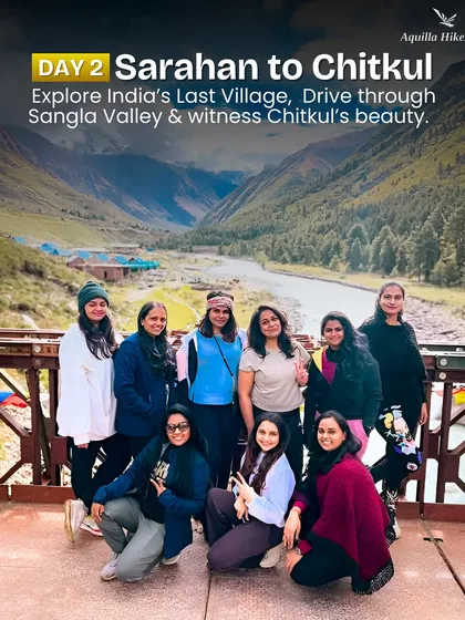 On Day 2, we head from Sarahan to Chitkul, India's last village. You'll drive through the beautiful Sangla Valley and witness the raw beauty of Chitkul.