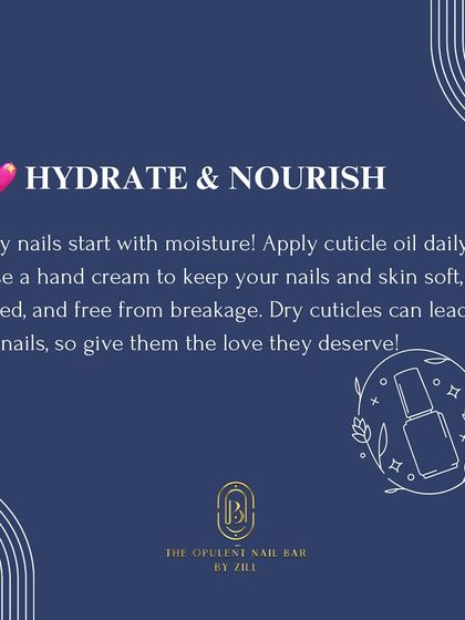 Hydration is key. I always recommend applying cuticle oil daily to keep your nails and the surrounding skin moisturized. Healthy cuticles mean less breakage and stronger nails.