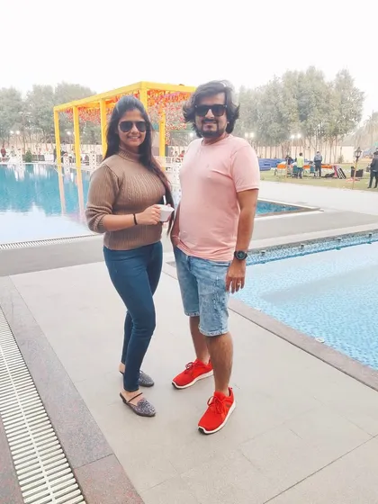 Another shot from the beautiful Devka Beach Resort in Daman before our performance.