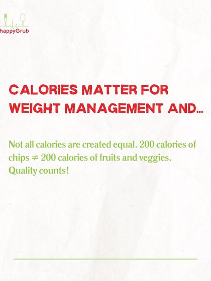 Calories matter for weight management, AND not all calories are created equal. The quality of your food is just as important as the quantity.