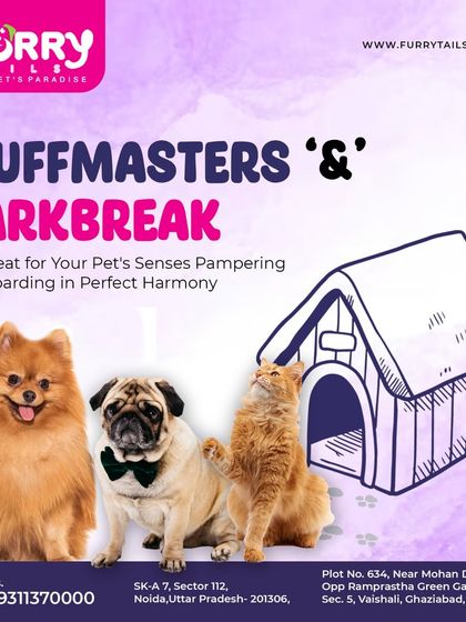 "Fluffmasters & Barkbreak" is a retreat for your pet's senses, where pampering and boarding exist in perfect harmony.