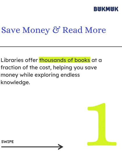Here are five great reasons to join our library. You save money and space, get access to the best collection of books, receive personalized suggestions, and enjoy excellent service. Plus, you help the planet by choosing to rent.
