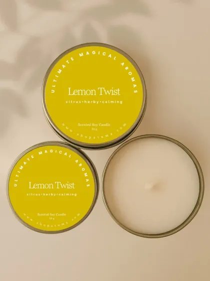 My 'Lemon Twist' Mini Metal Charm. The citrus, herby, and calming scent is perfect for creating a relaxing atmosphere in any small space.