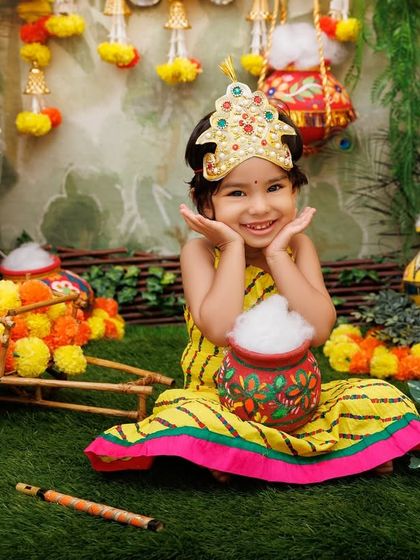 Janmashtami Mini-Sessions: Little Krishnas & Radhas photo 26