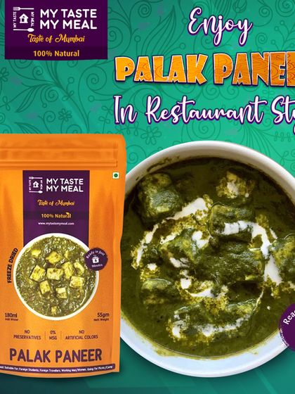 Enjoy restaurant-style Palak Paneer without the hassle. My ready-to-eat version is perfect for busy days when you need a quick and tasty meal.