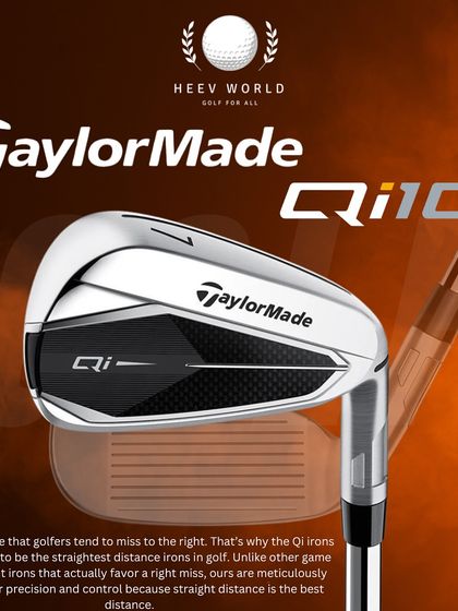 The TaylorMade Qi Steel Irons are designed to be the straightest distance irons in golf, meticulously designed for precision and control.