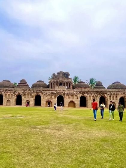 The impressive Elephant Stables at Hampi, where the royal elephants of the Vijayanagara Empire were housed.