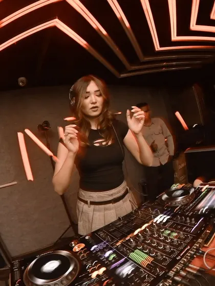 In the zone at NYX Lounge, Guwahati. Just me, the mixer, and a room full of energy.