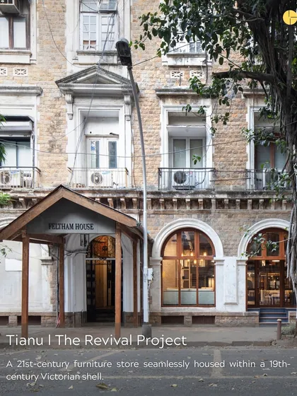 'Tianu | The Revival Project' is a prime example of our contextual approach. We seamlessly housed a 21st-century furniture store within a 19th-century Victorian shell, preserving the building's soul while giving it a new purpose.