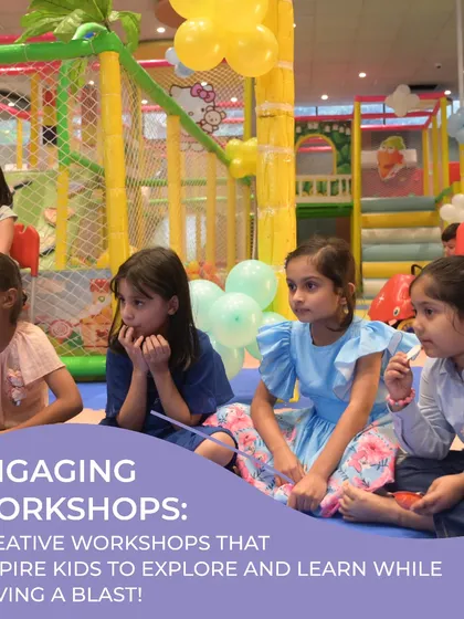 Our engaging workshops, like this magic show, captivate the children's attention and inspire them to learn while having a blast.