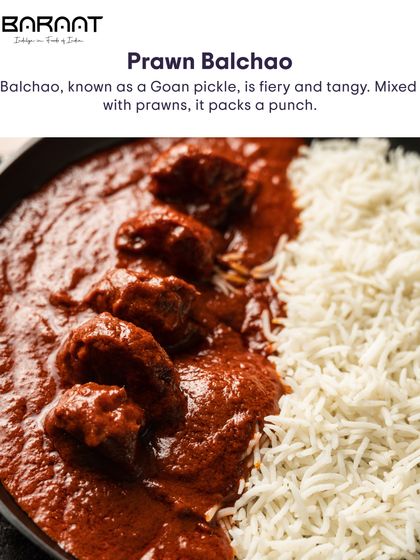 Our Prawn Balchao is a harmonious blend of succulent prawns, tangy vinegar, and aromatic spices, creating a symphony of flavours.