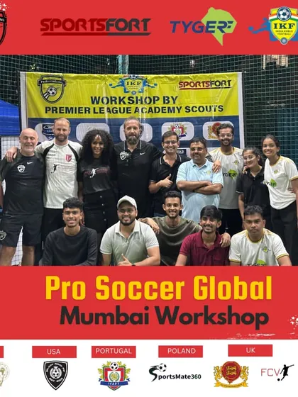 The team behind the successful Pro Soccer Global Mumbai Workshop. A group photo with the international scouts, organizers, and staff who made this incredible scouting event happen.