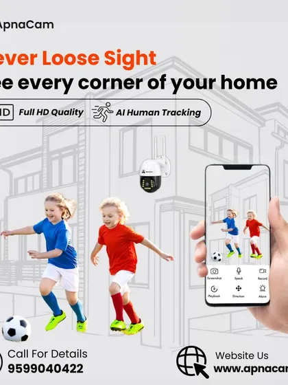 Never lose sight of your loved ones. This camera combines full HD quality with AI Human Tracking, allowing you to monitor your children playing and receive smart alerts on your phone.