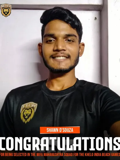 A formal congratulations to Shawn D'Souza for his selection into the WIFA Maharashtra squad for the Khelo India Beach Games. A proud moment for him and for SG5.