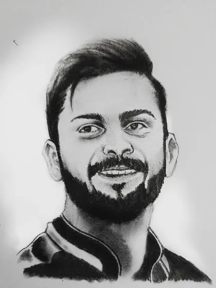 A charcoal sketch of cricketer Virat Kohli. This was a tribute piece for his birthday, where I focused on capturing his well-known smile.