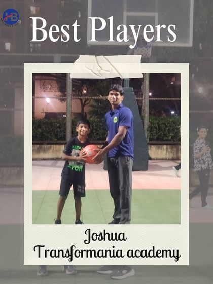 Joshua from Transformania Academy, another "Best Player" from our basketball practice match. We celebrate talent from all participating teams.