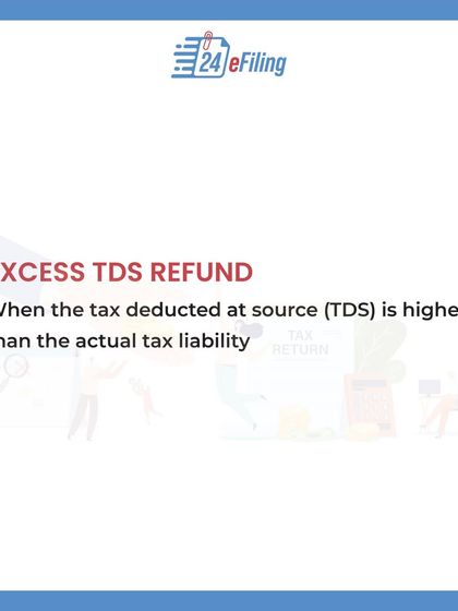 An excess TDS refund is issued when the tax deducted at source (TDS) from your income is higher than your final tax liability.