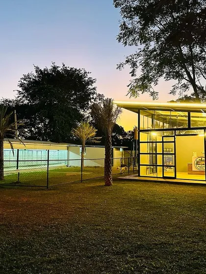This is where your pup rests after a day of fun. Our clean, spacious, and comfortable boarding kennels provide a safe and private space for a good night's sleep.