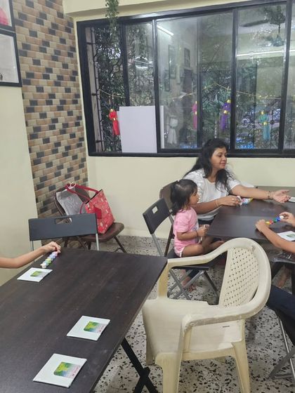 Even our youngest artists, from just 2.5 years old, joined in the fun for Children's Day, exploring colors and textures.