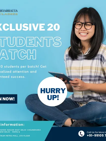 Join our exclusive batch of just 20 students for personalized attention and guaranteed success. Hurry up and join now before the spots are filled.