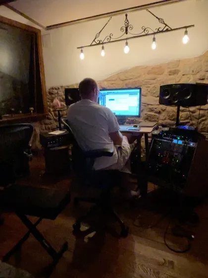 Reviewing a mix in Spain. Even the technical parts of the process are a shared, collaborative experience.