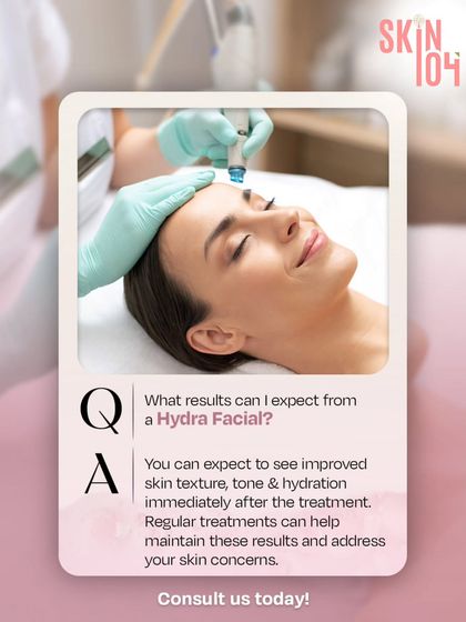 Q&A: What results can you expect from a HydraFacial? You will see improved skin texture, a more even tone, and better hydration immediately after your first session. Regular treatments help maintain these results and address long-term concerns.