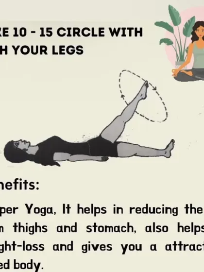 This simple exercise, leg circles, helps in reducing fat from the thighs and stomach while also toning the entire lower body.