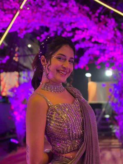 The beautiful smile says it all. My ready-to-wear sarees are designed to make you feel confident and radiant, so you can focus on having a great time.