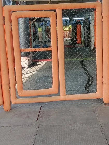 Our Greater Noida club has been upgraded with new features, including this padded octagon gate. Visitors are always welcome to come and check out the facility.