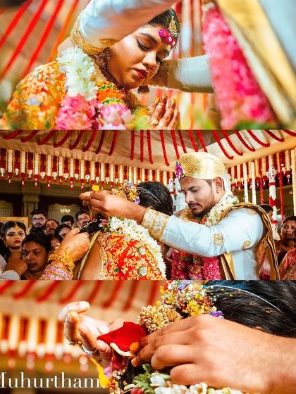 The Muhurtham, the most auspicious time of the wedding, filled with emotion and tradition.