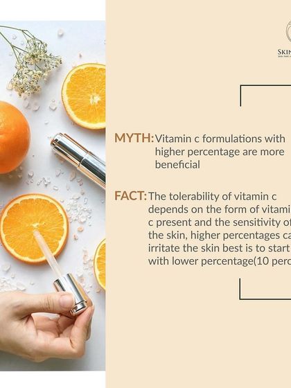 There is a myth that higher percentages of Vitamin C are always better. In reality, tolerability depends on the formulation and your skin's sensitivity. Starting with a lower percentage, around 10 percent, is often the best approach to avoid irritation.